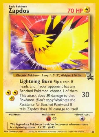 Zapdos Pokémon card #23