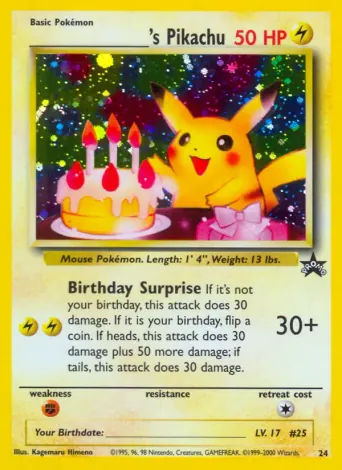 ___________'s Pikachu Pokémon card #24