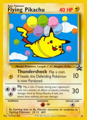 Flying Pikachu Pokémon card #25