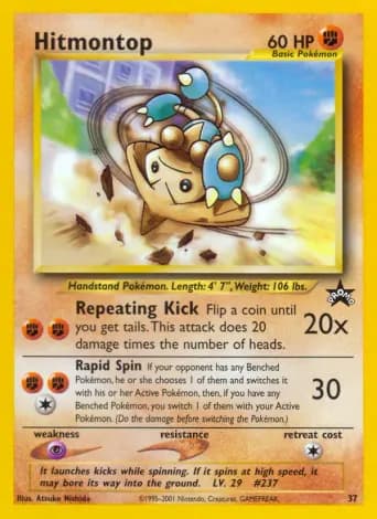 Hitmontop Pokémon card #37