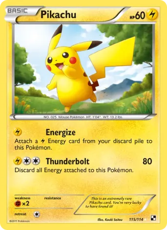 Pikachu Pokémon card #115