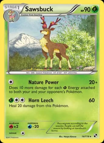 Sawsbuck Pokémon card #14
