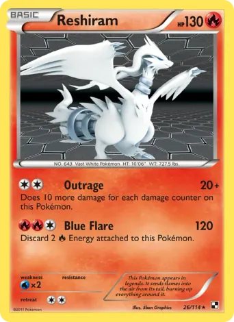 Reshiram Pokémon card #26