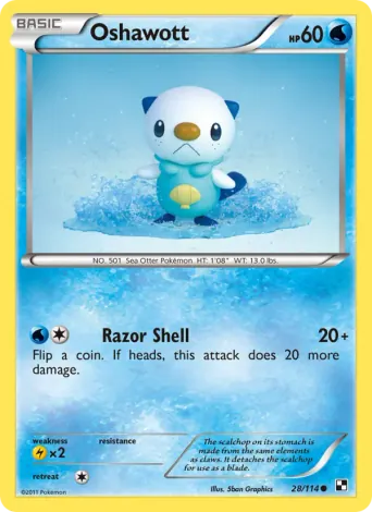 Oshawott Pokémon card #28
