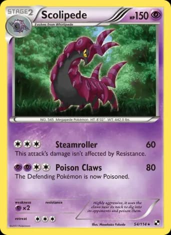 Scolipede Pokémon card #54