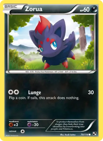 Zorua Pokémon card #70