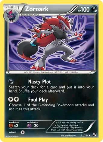 Zoroark Pokémon card #71