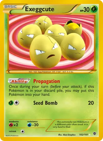 Exeggcute Pokémon card #102