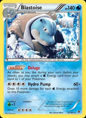 Blastoise Pokémon card #16