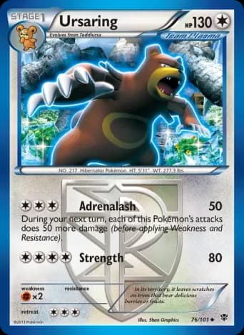 Ursaring Pokémon card #76