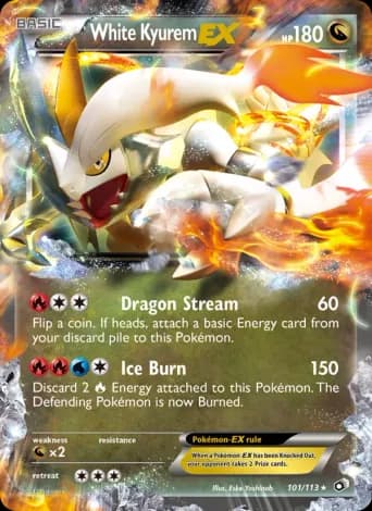 White Kyurem-EX Pokémon card #101