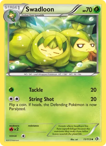 Swadloon Pokémon card #11