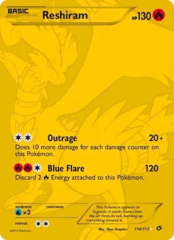Reshiram Pokémon card #114