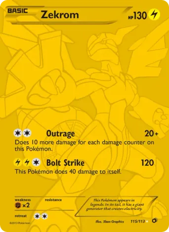 Zekrom Pokémon card #115