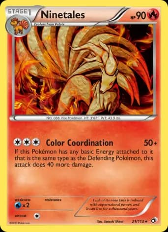 Ninetales Pokémon card #21