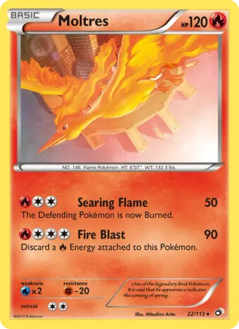 Moltres Pokémon card #22