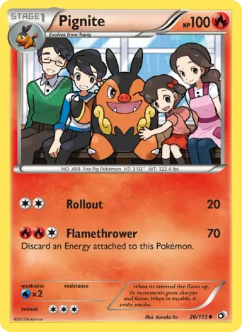 Pignite Pokémon card #26