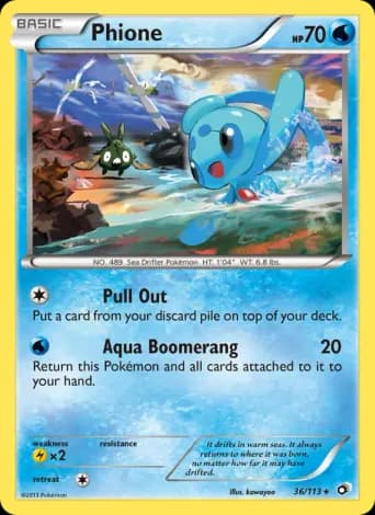 Phione Pokémon card #36