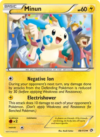 Minun Pokémon card #48