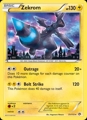 Zekrom Pokémon card #51