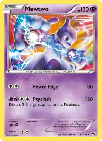 Mewtwo Pokémon card #53