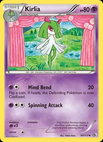 Kirlia Pokémon card #60