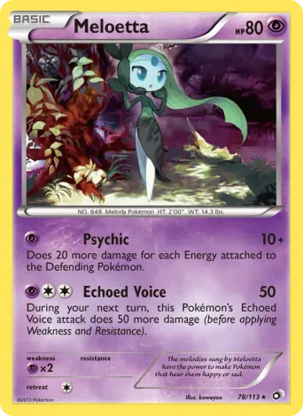 Meloetta Pokémon card #78