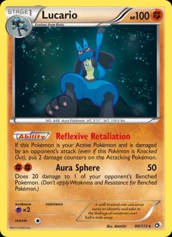 Lucario Pokémon card #80