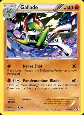 Gallade Pokémon card #81