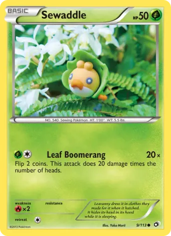 Sewaddle Pokémon card #9