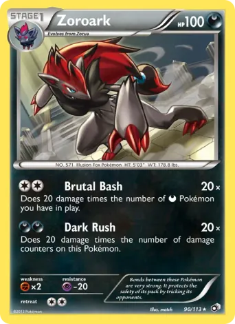 Zoroark Pokémon card #90