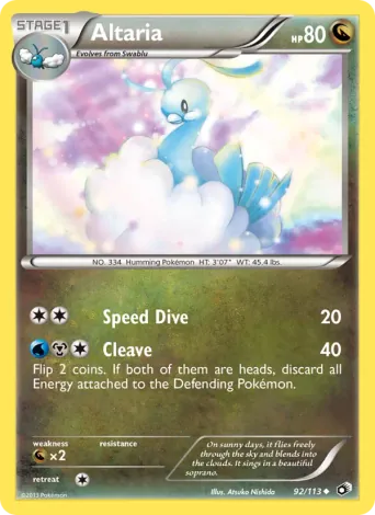 Altaria Pokémon card #92