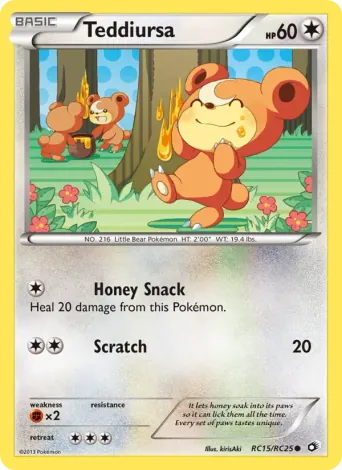 Teddiursa Pokémon card #RC15
