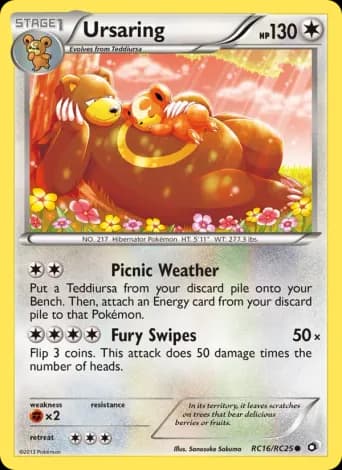 Ursaring Pokémon card #RC16