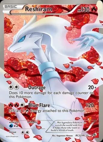 Reshiram Pokémon card #RC22