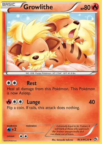 Growlithe Pokémon card #RC4