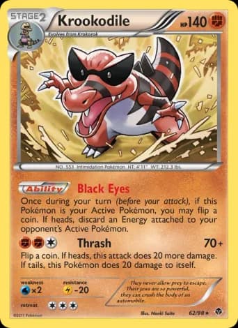 Krookodile Pokémon card #62