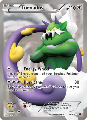 Tornadus Pokémon card #98