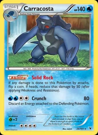 Carracosta Pokémon card #26