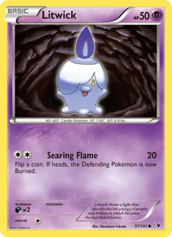 Litwick Pokémon card #57
