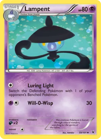 Lampent Pokémon card #59
