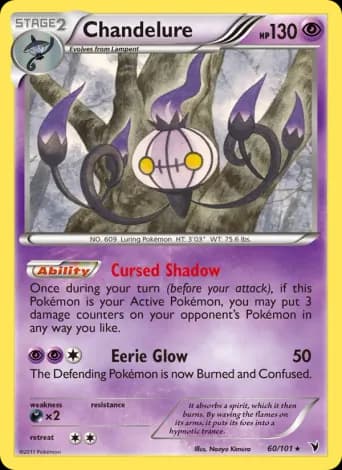 Chandelure Pokémon card #60