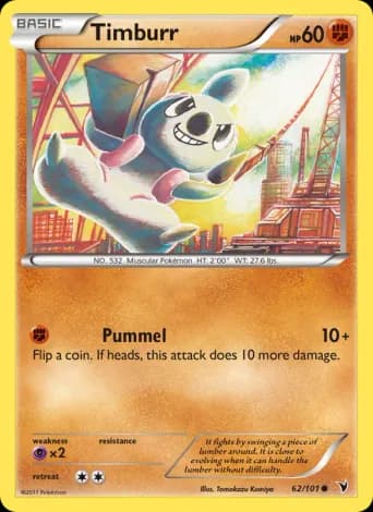 Timburr Pokémon card #62