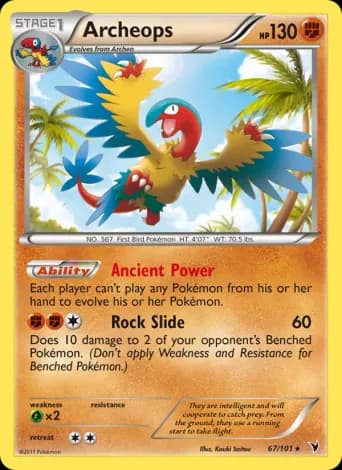 Archeops Pokémon card #67