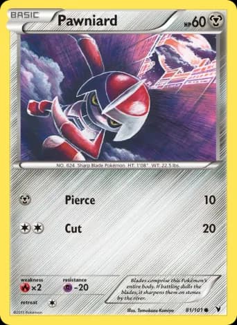 Pawniard Pokémon card #81
