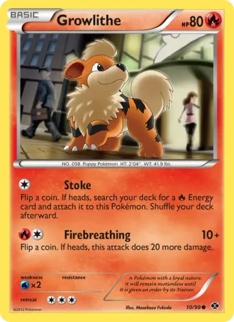 Growlithe Pokémon card #10