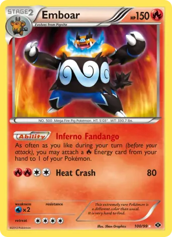 Emboar Pokémon card #100