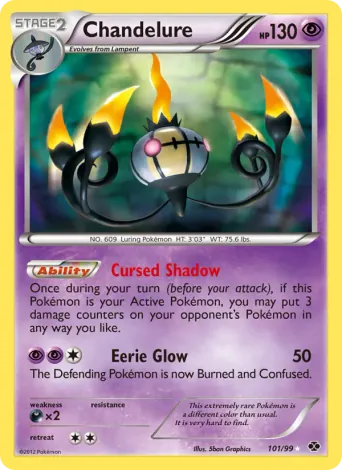 Chandelure Pokémon card #101