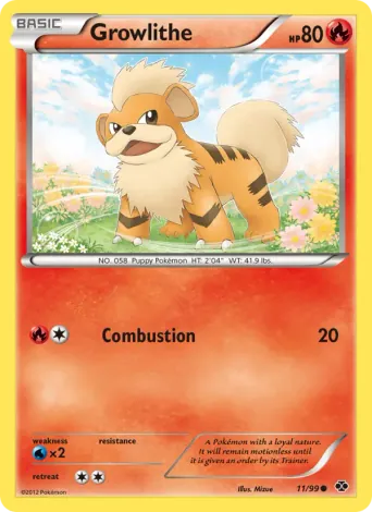 Growlithe Pokémon card #11