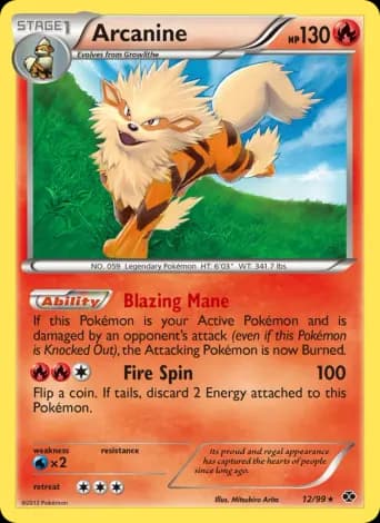Arcanine Pokémon card #12